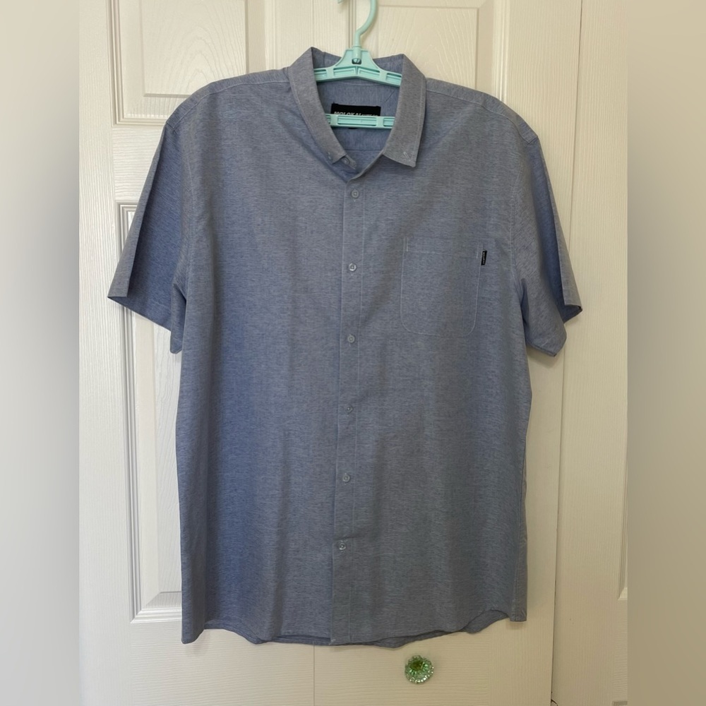 Molokai Surf Club Men’s Size 2X gray button down short sleeve shirt